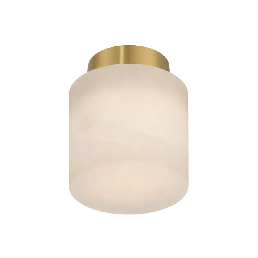 Acme 5.75" Semi Flush Mount in Aged Brass - Image 4