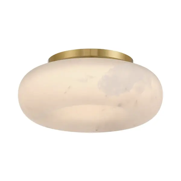 Acme 11.75" Integrated LED Flush Mount in Aged Brass - Image 1