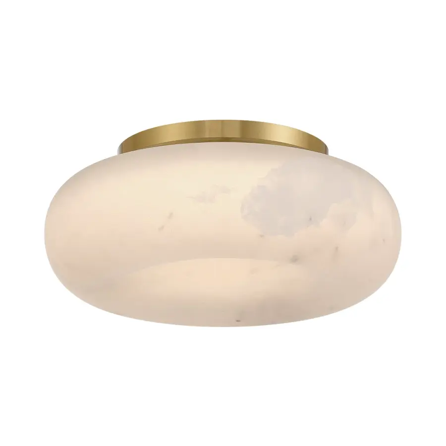 Acme 11.75" Integrated LED Flush Mount in Aged Brass - Image 1