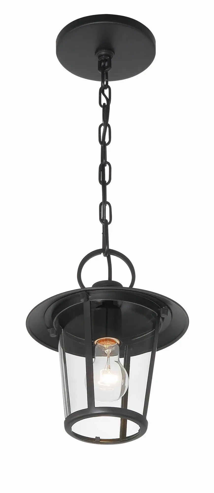 Andover 9" Outdoor Pendant in Matte Black - Image 4