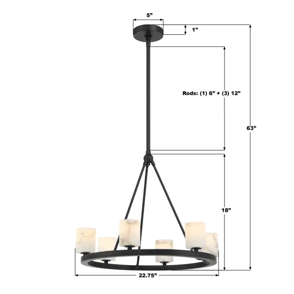 Aragon 22.75" LED Chandelier - Image 14