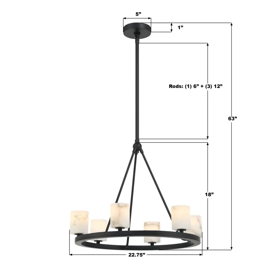 Aragon 22.75" LED Chandelier - Image 14