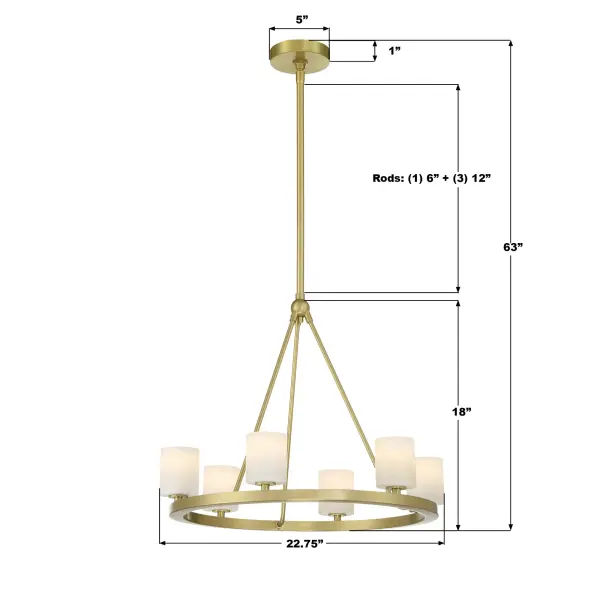 Aragon 22.75" LED Chandelier - Image 5