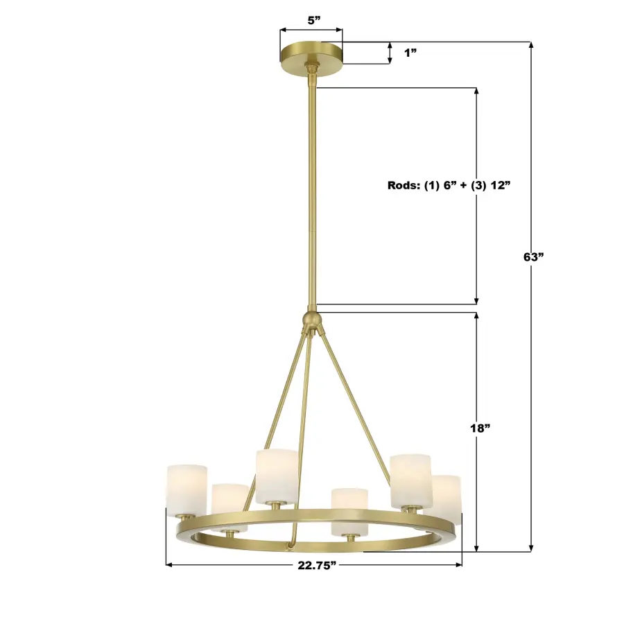 Aragon 22.75" LED Chandelier - Image 5