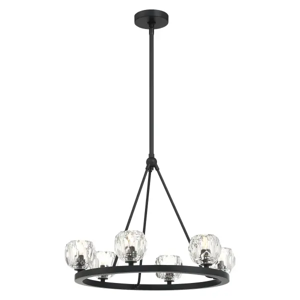 Aragon 24" LED Chandelier in Matte Black - Image 12