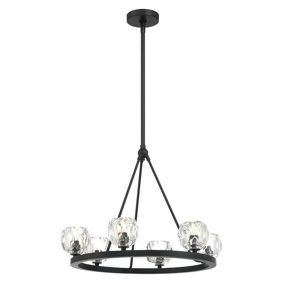 Aragon 24" LED Chandelier in Matte Black - Image 12