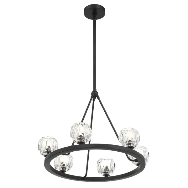 Aragon 24" LED Chandelier in Matte Black - Image 15