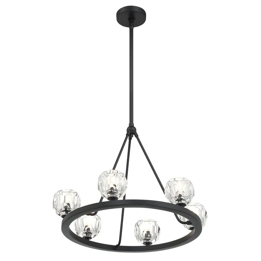 Aragon 24" LED Chandelier in Matte Black - Image 15