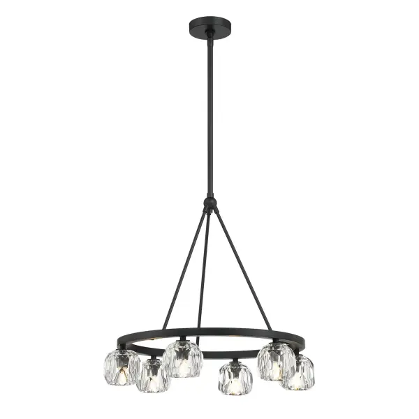 Aragon 24" LED Chandelier in Matte Black - Image 16
