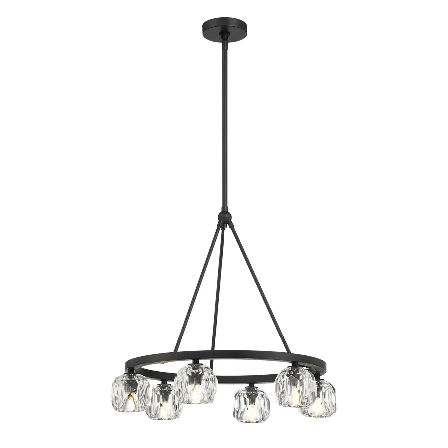 Aragon 24" LED Chandelier in Matte Black - Image 16