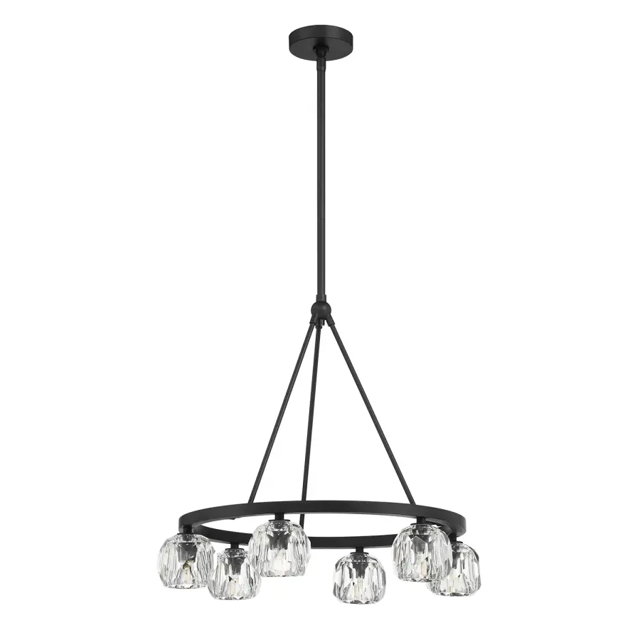 Aragon 24" LED Chandelier in Matte Black - Image 17