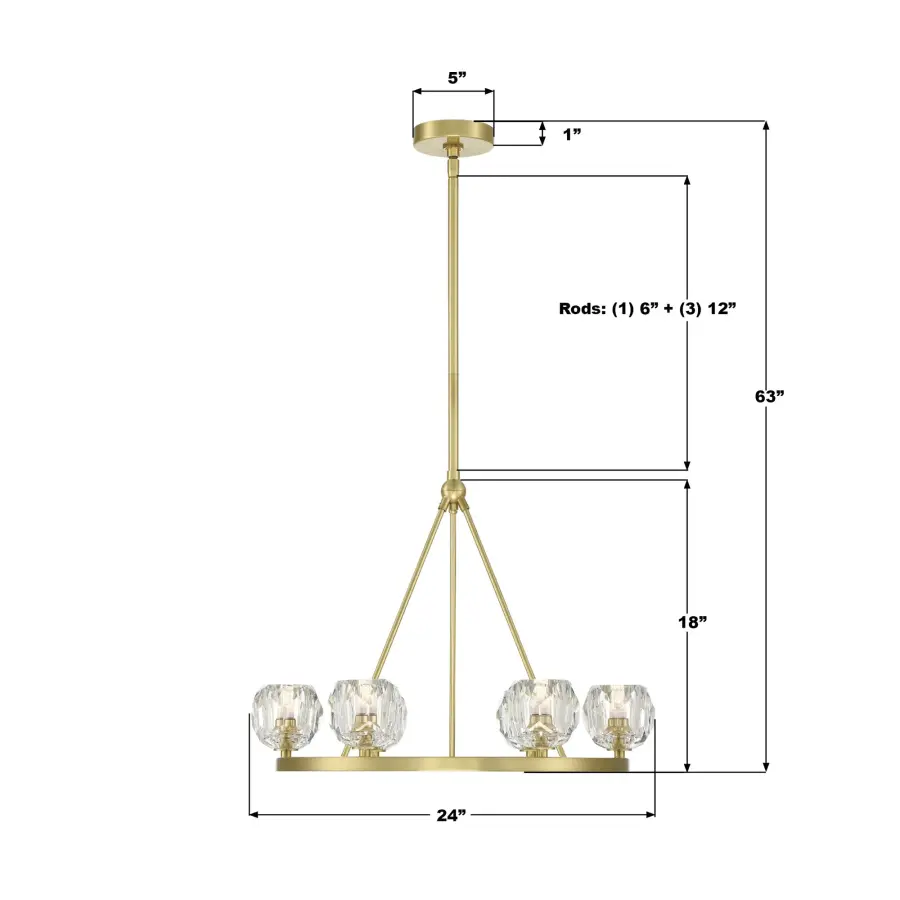 Aragon 24" LED Chandelier in Matte Black - Image 10