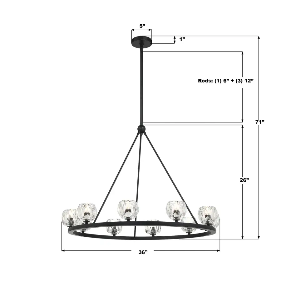 Aragon 36" LED Chandelier - Image 21