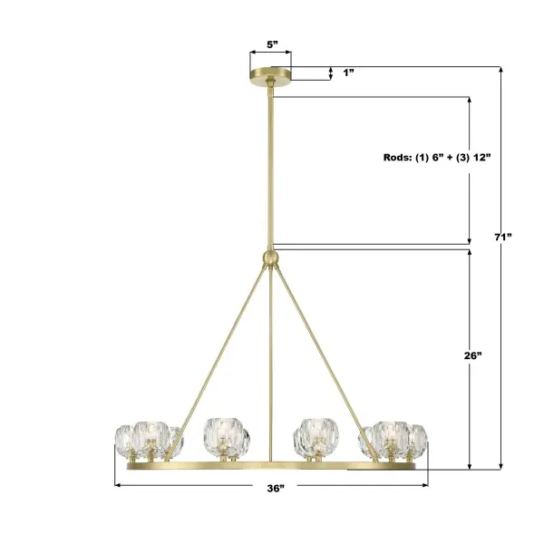 Aragon 36" LED Chandelier - Image 10