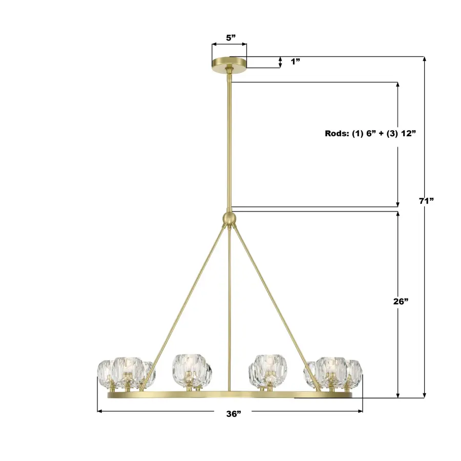 Aragon 36" LED Chandelier - Image 10