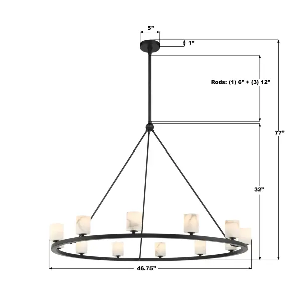 Statement Linear Chandelier with Industrial-Modern Elegance - Image 15