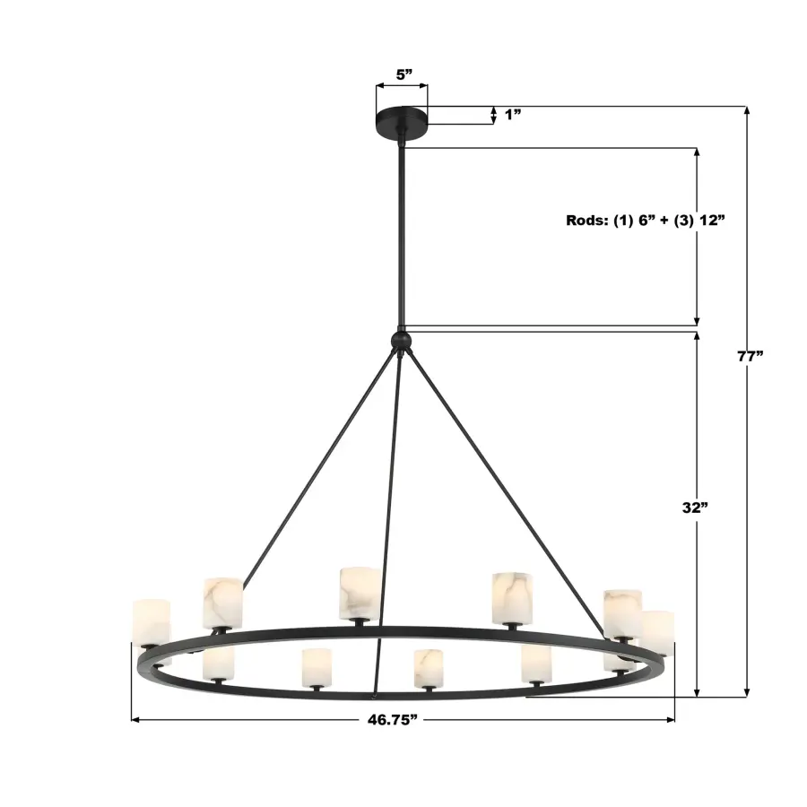 Statement Linear Chandelier with Industrial-Modern Elegance - Image 15