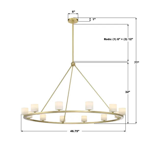 Statement Linear Chandelier with Industrial-Modern Elegance - Image 7