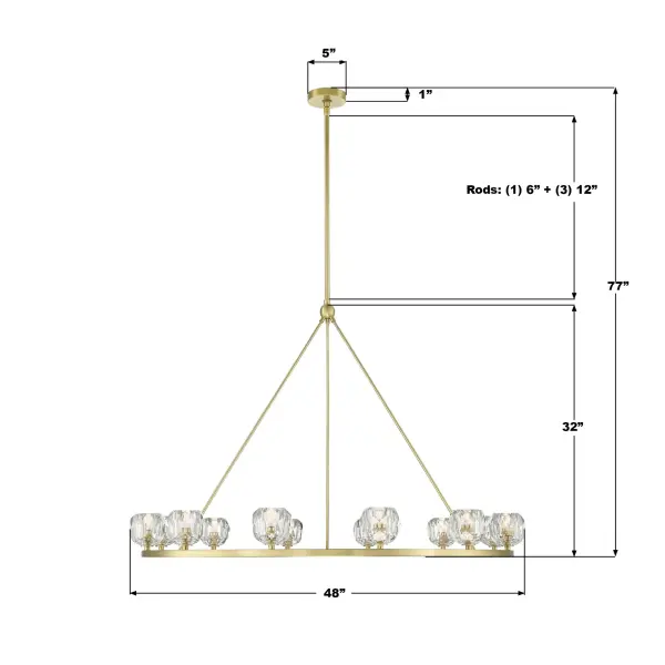 Aragon 48" LED Chandelier - Image 10