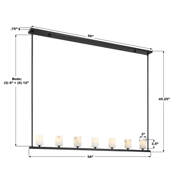 Stunning Industrial-Modern Linear Chandelier with Crystal Accents - Image 14