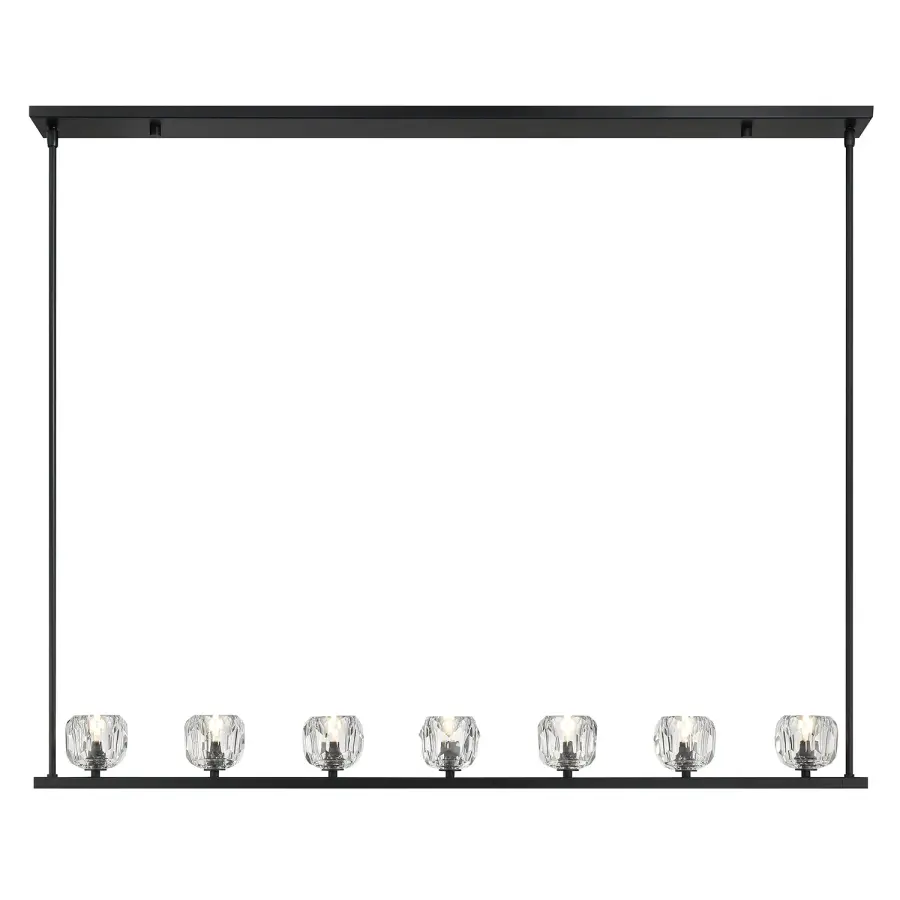 Stunning Industrial-Modern Linear Chandelier with Crystal Accents - Image 14