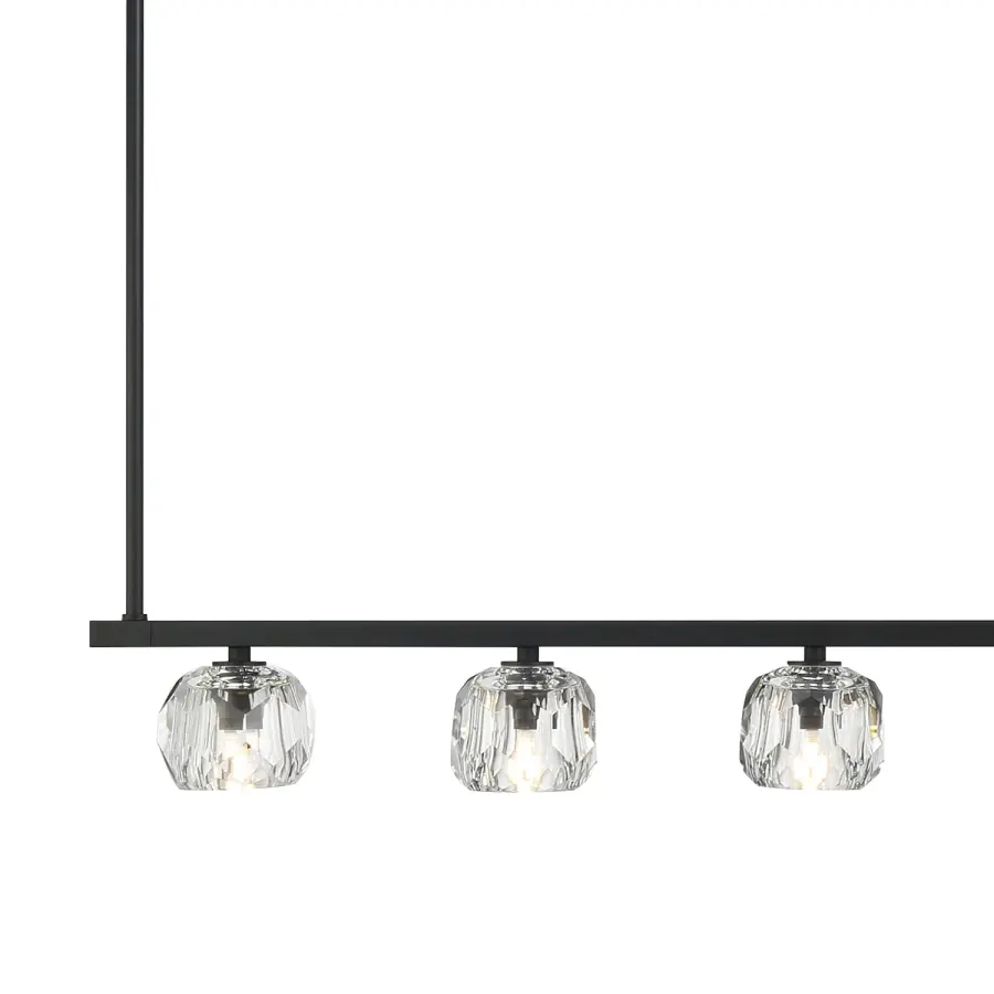 Stunning Industrial-Modern Linear Chandelier with Crystal Accents - Image 20