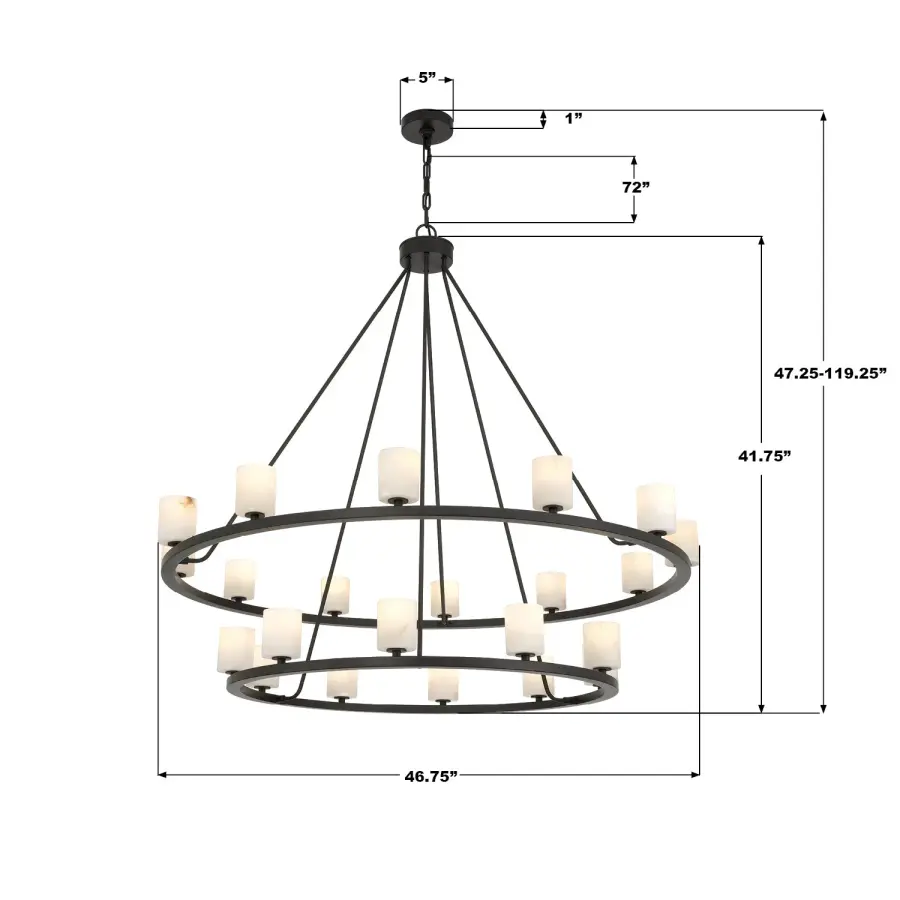 Statement-Making Industrial Modern Chandelier with Flexible Design - Image 15