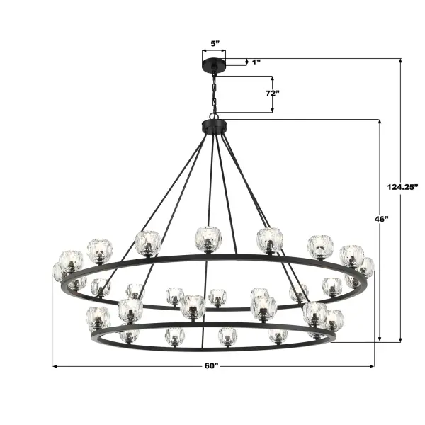 Statement-Making 60" Linear Chandelier with Industrial-Modern Elegance - Image 24