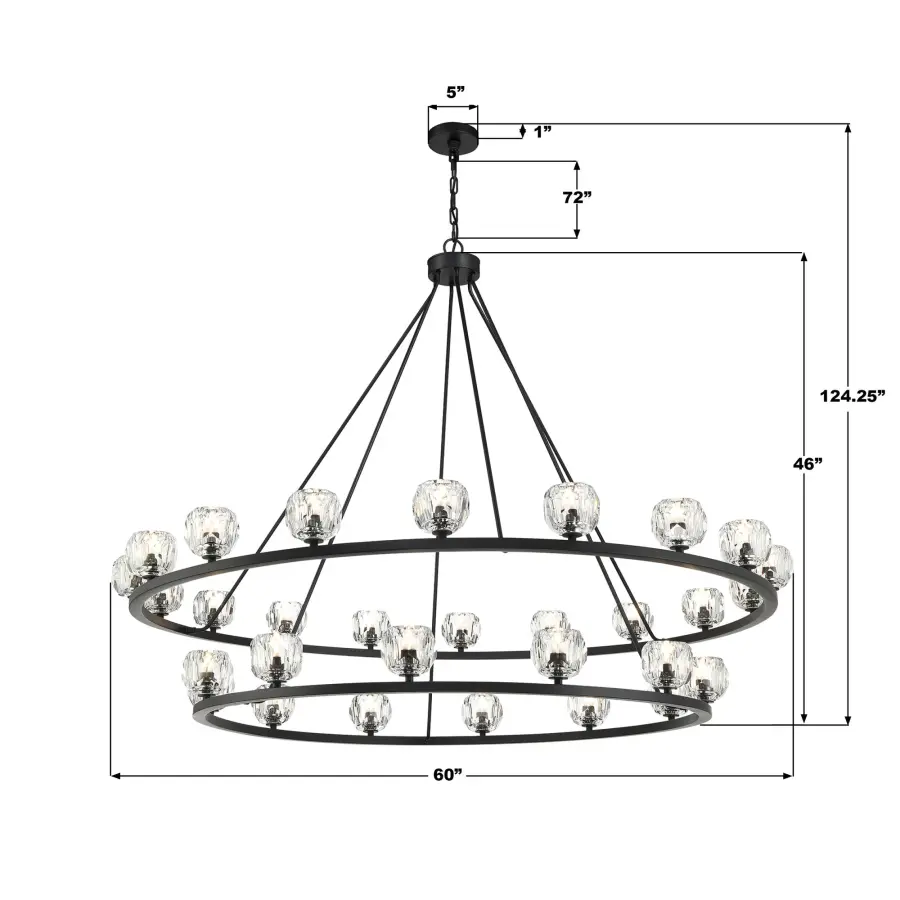 Statement-Making 60" Linear Chandelier with Industrial-Modern Elegance - Image 24
