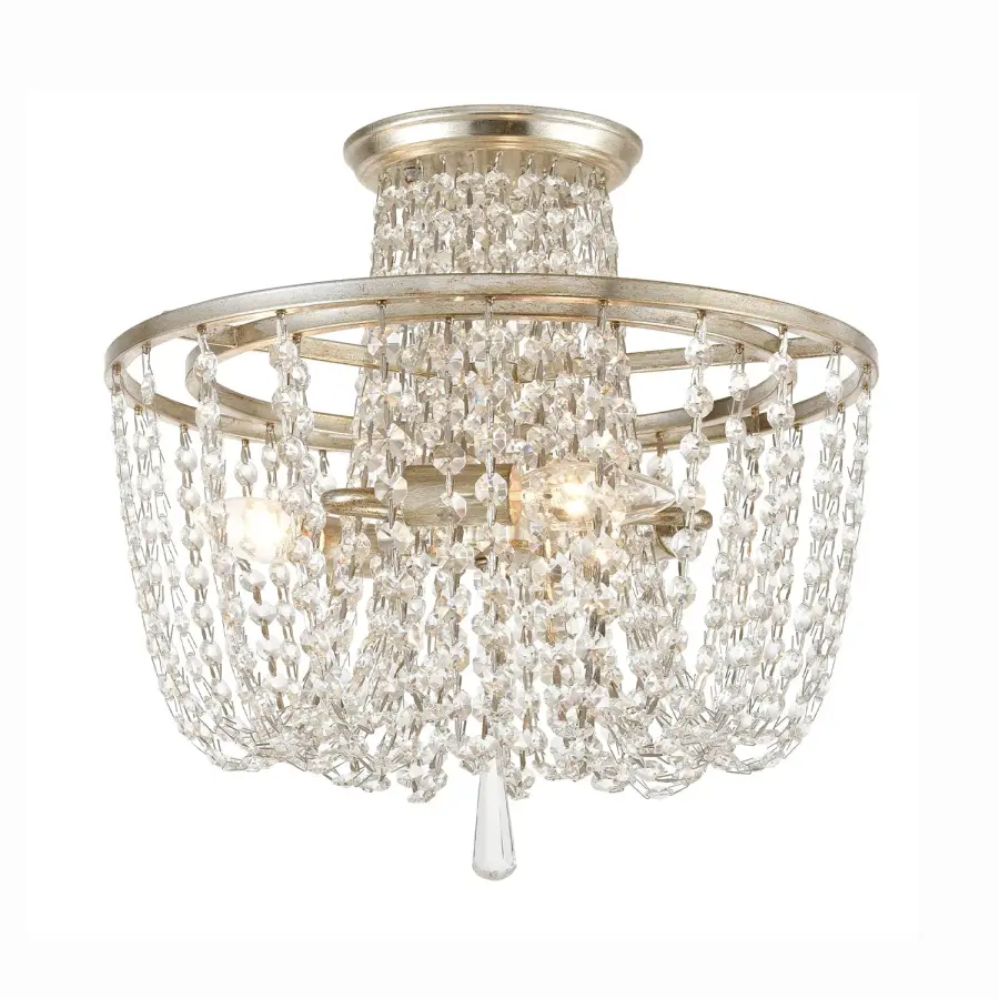 Arcadia 15" Semi Flush Mount in Antique Gold - Image 11