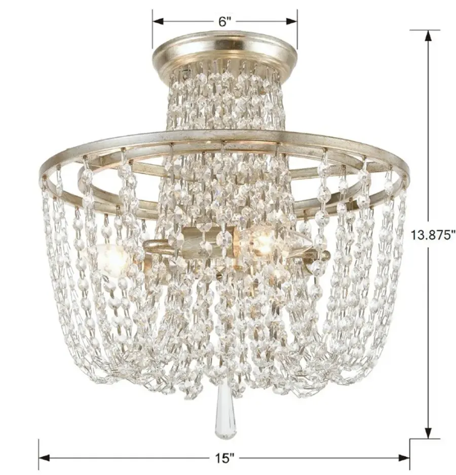 Arcadia 15" Semi Flush Mount in Antique Gold - Image 13