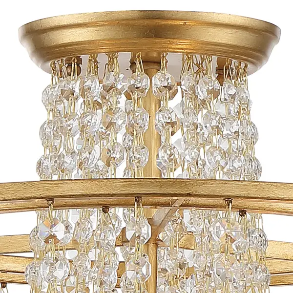 Arcadia 15" Semi Flush Mount in Antique Gold - Image 4