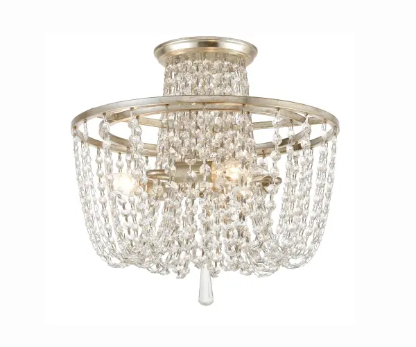 Arcadia 15" Semi Flush Mount in Antique Gold - Image 9
