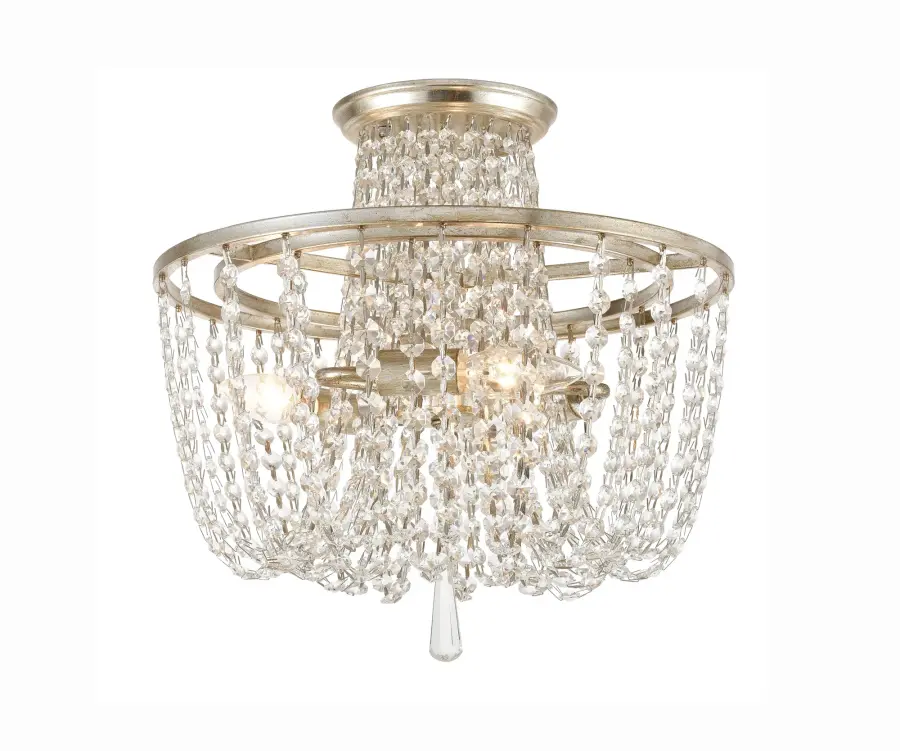 Arcadia 15" Semi Flush Mount in Antique Gold - Image 9