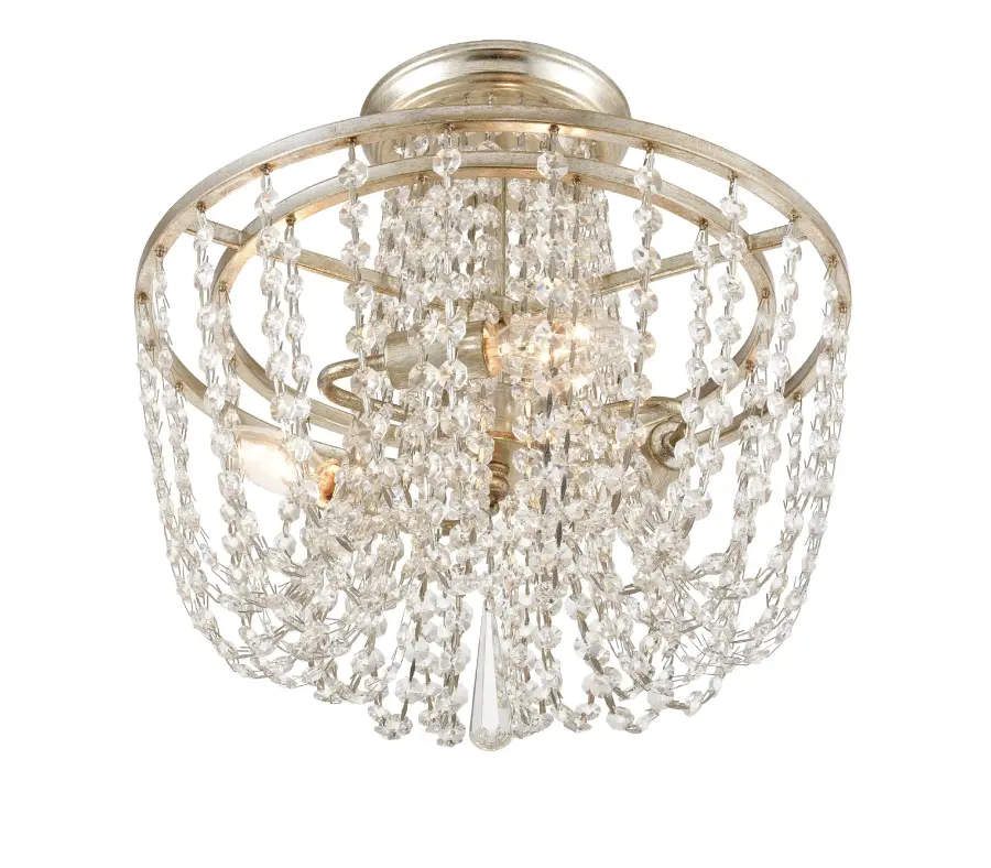 Arcadia 15" Semi Flush Mount in Antique Gold - Image 10