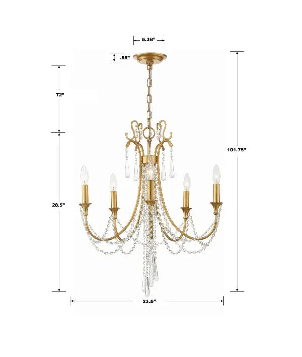 Arcadia 23.5" Crystal Chandelier - Image 6