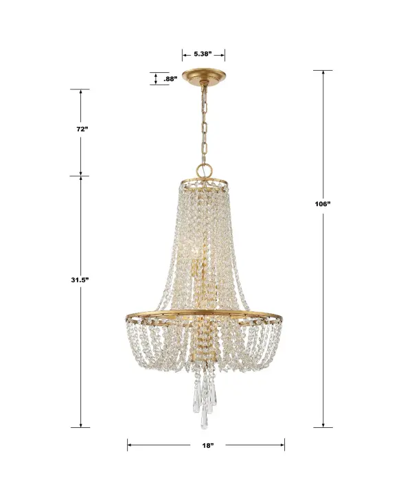 Arcadia 18" Crystal Chandelier - Image 6