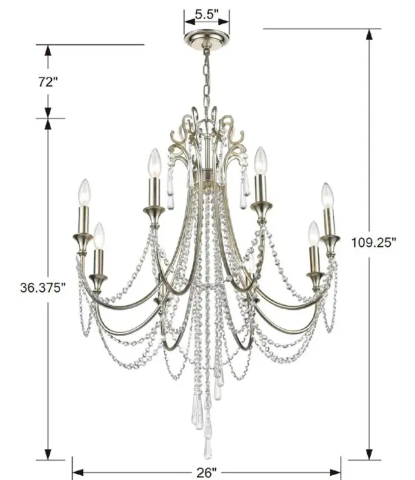 Arcadia 26.75" Crystal Chandelier - Image 14