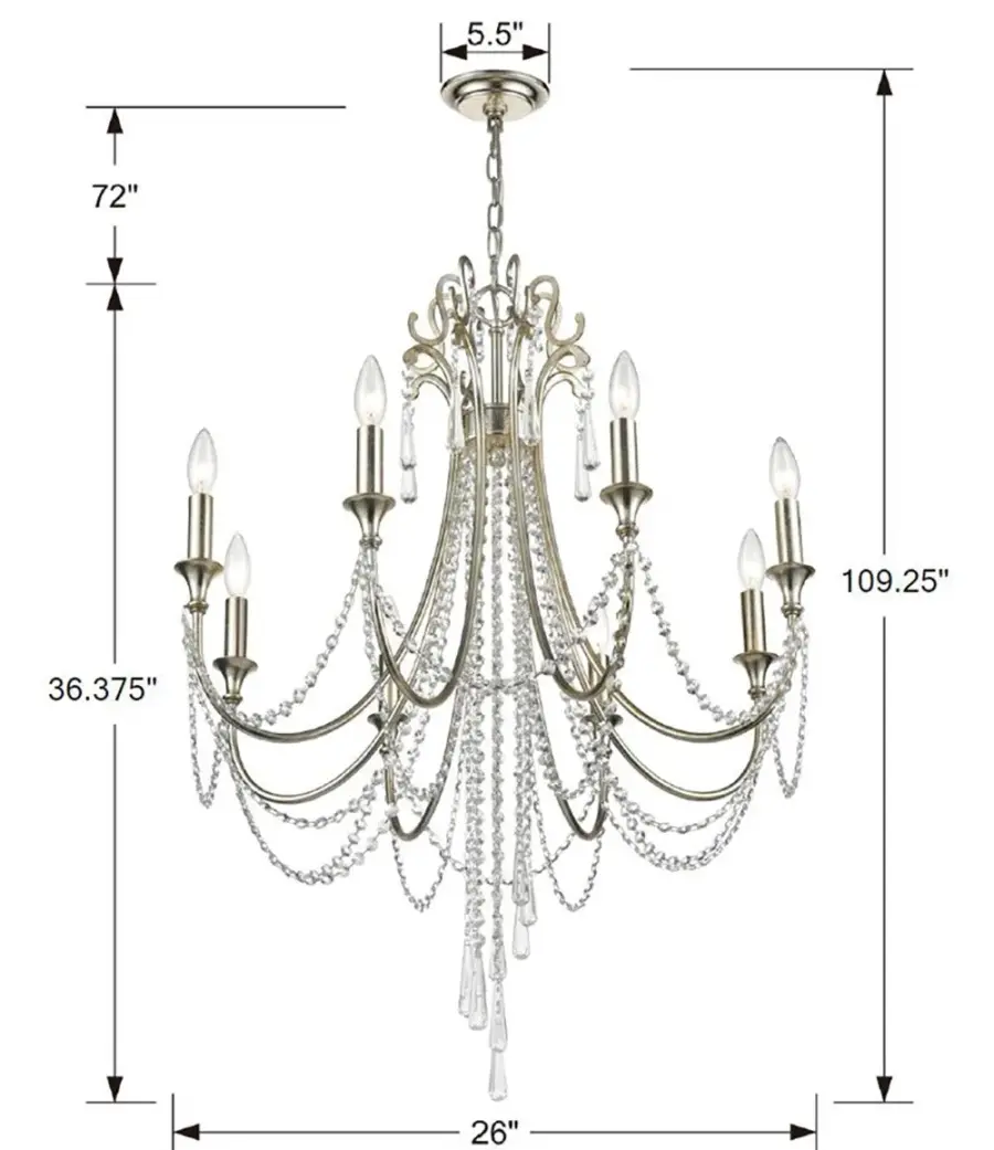Arcadia 26.75" Crystal Chandelier - Image 14