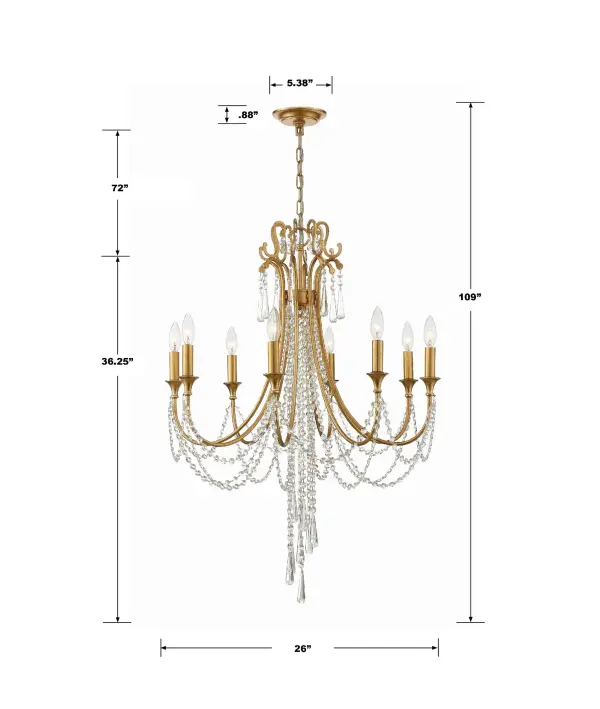 Arcadia 26.75" Crystal Chandelier - Image 8