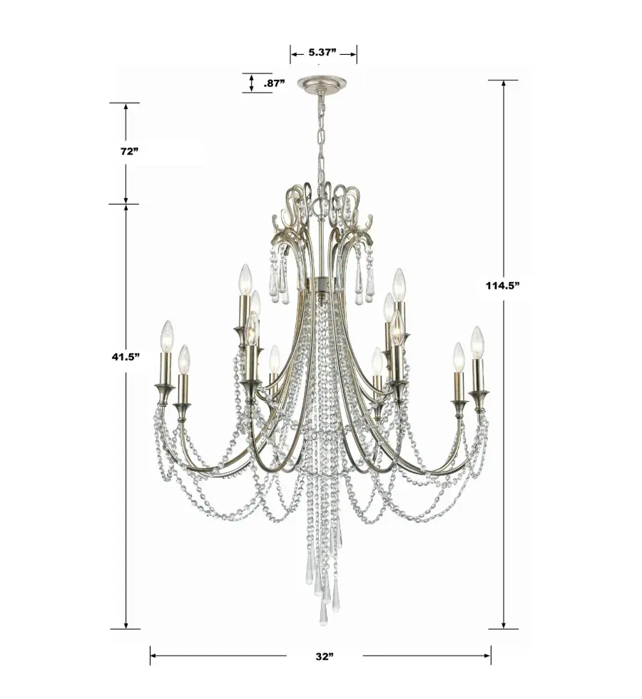 Arcadia 32.5" Crystal Chandelier - Image 12