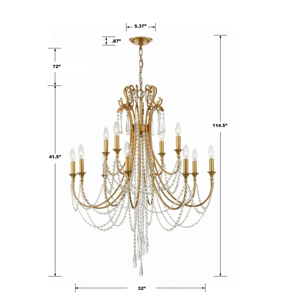 Arcadia 32.5" Crystal Chandelier - Image 6