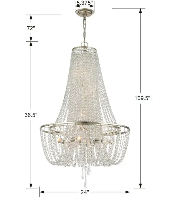 Arcadia 24" Crystal Chandelier - Image 11
