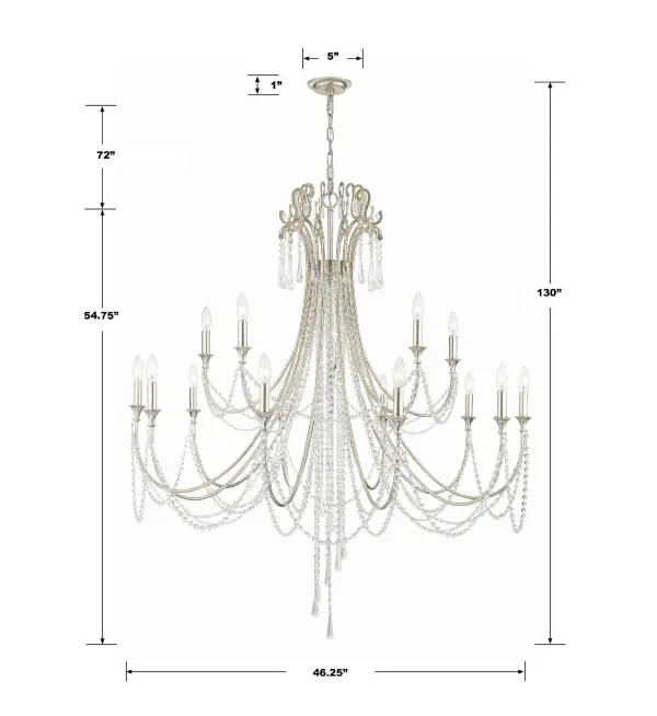 Arcadia 46.25" Crystal Chandelier - Image 11