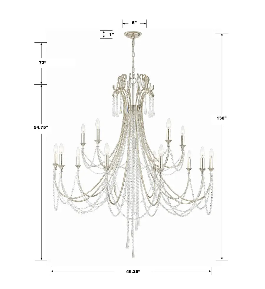 Arcadia 46.25" Crystal Chandelier - Image 11