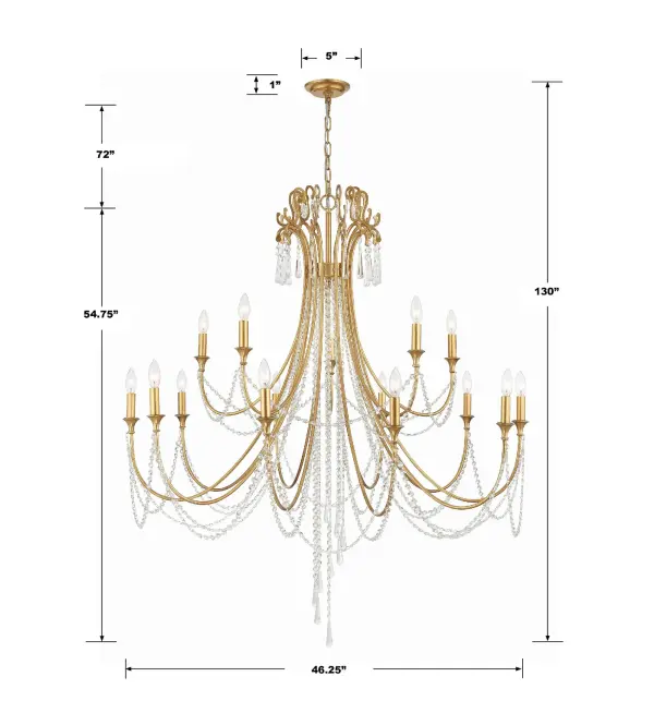 Arcadia 46.25" Crystal Chandelier - Image 5