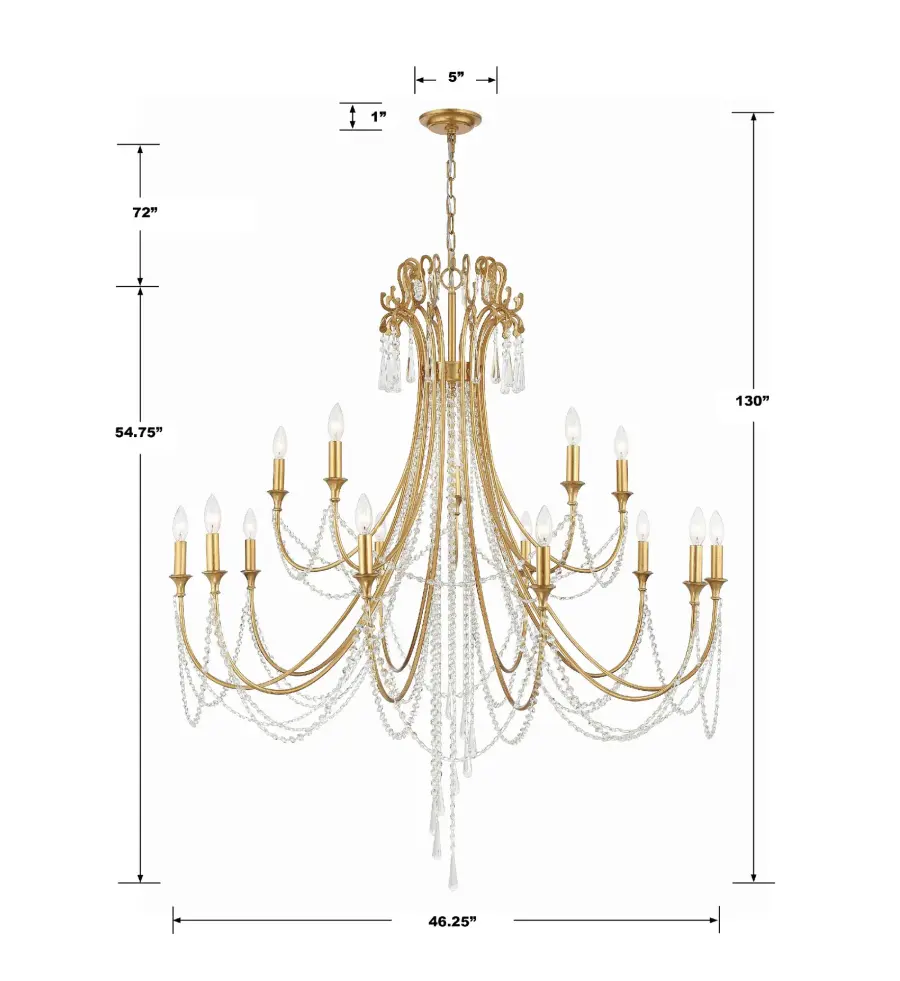 Arcadia 46.25" Crystal Chandelier - Image 5