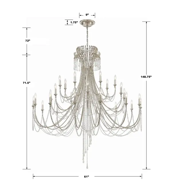 Arcadia 61" Crystal Chandelier - Image 11