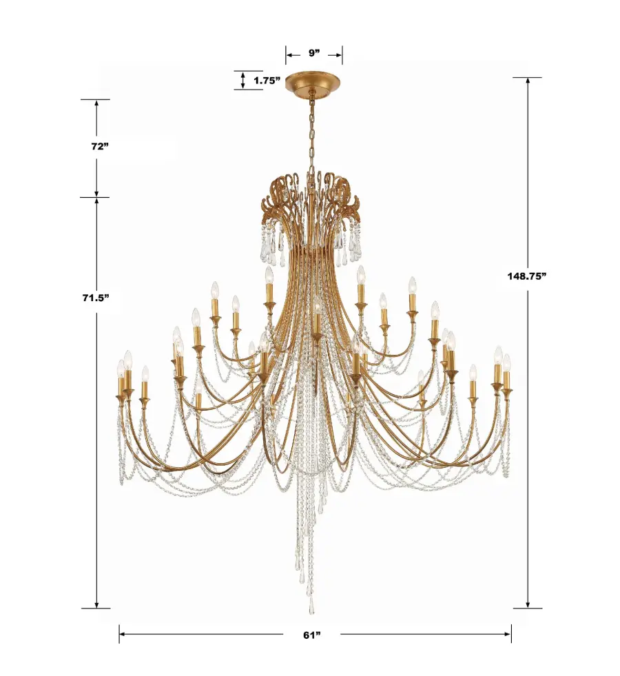 Arcadia 61" Crystal Chandelier - Image 5