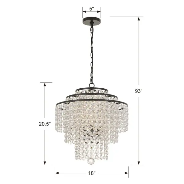 Arielle 18" Crystal Chandelier - Image 3